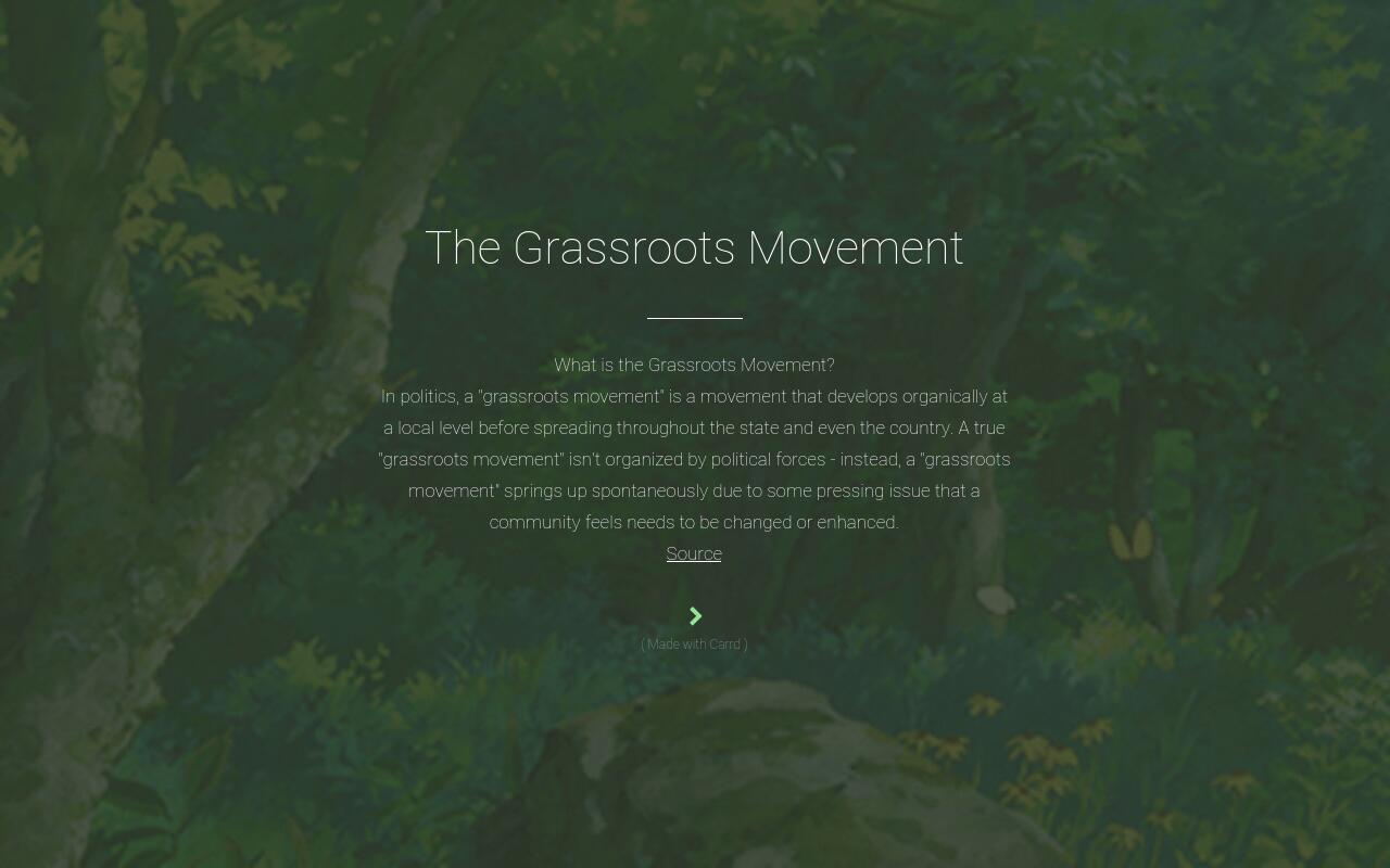 Carrd profile picture for @grassroots